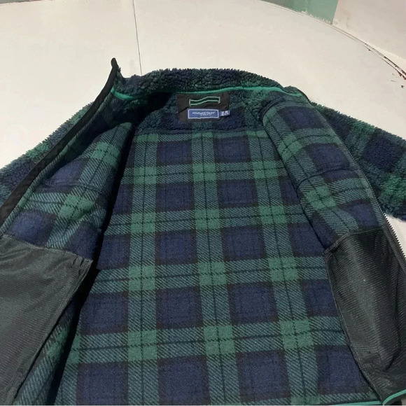 Vineyard vines High-Pile Fleece SuperShep Full-Zip Jacket holiday green‎ medium - Picture 3 of 9